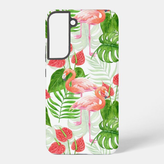 Coque Samsung Galaxy Flamant rose (Verso)