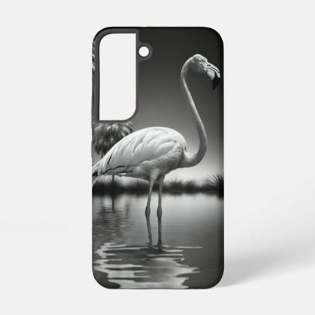 Coque Samsung Galaxy Flamant rose dans une piscine (Verso)
