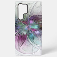 Fleur Abstraite colorée Art moderne floral fractal