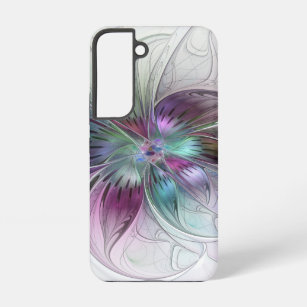 Coque Samsung Galaxy Fleur Abstraite colorée Art moderne floral fractal