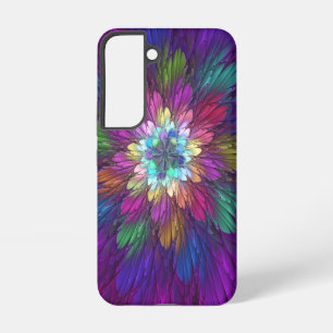 Coque Samsung Galaxy Fleur abstraite fractale d'art psychédélique color
