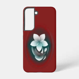 Coque Samsung Galaxy Fleur blanche réfléchissante