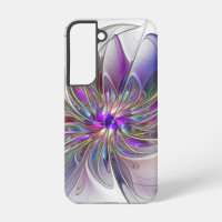 Fleur d'art fractal abstrait énergique et coloré