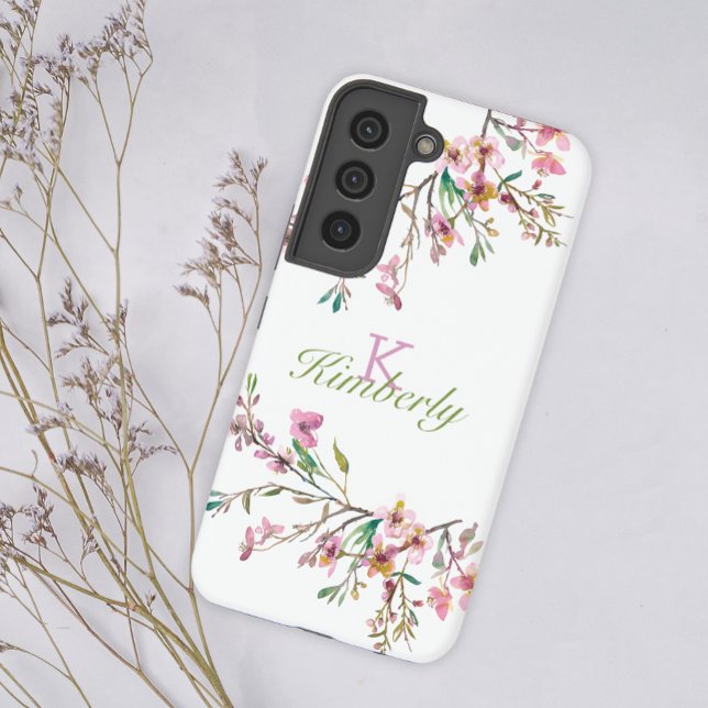 Coque Samsung Galaxy Fleur de fleurs de cerisier rose (Créateur téléchargé)