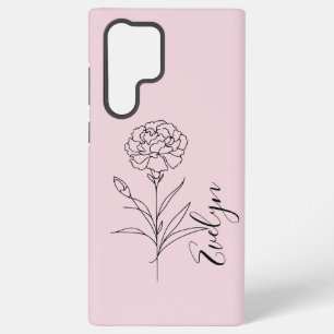 Coque Samsung Galaxy Fleur de naissance de l'oeillet de janvier personn
