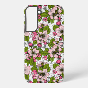 Coque Samsung Galaxy Fleur de pomme sur blanc