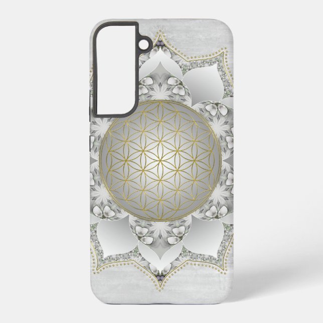 Coque Samsung Galaxy Fleur De Vie - Blossoms Mandala 1 (Verso)