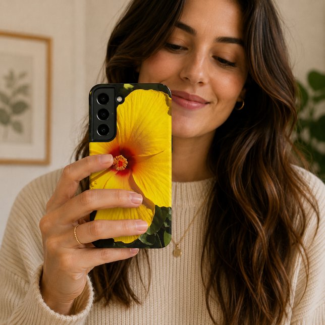 Coque Samsung Galaxy Fleur d'Hibiscus Jaune (Yellow Hibiscus Flower Samsung Galaxy Case)