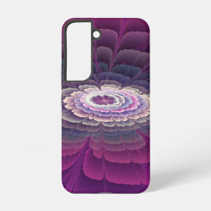 Coque Samsung Galaxy Fleur frappante abstraite fractale colorée rose