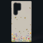 Coque Samsung Galaxy Fleur sauvage couleur aquarelle avec papillon<br><div class="desc">Bonne journée,  mon ami !</div>