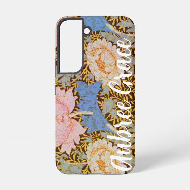 Coque Samsung Galaxy Fleurie Gras Wm Morris Ajouter un nom (Verso)