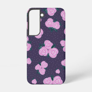 Coque Samsung Galaxy Fleurs anciennes violet foncé
