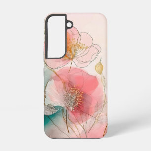 Coque Samsung Galaxy Fleurs aquarelles Arrière - plan élégant