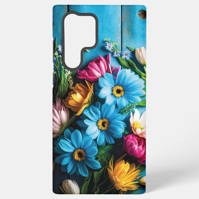 Coque Samsung Galaxy Fleurs colorées (Verso)