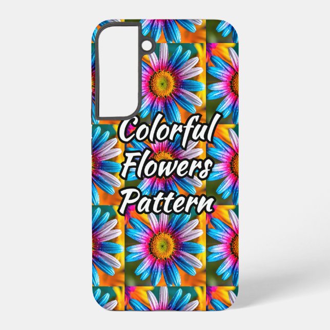 Coque Samsung Galaxy Fleurs colorées mignonnes Motif (Verso)