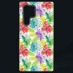 Coque Samsung Galaxy Fleurs colorées sans couture motif<br><div class="desc">Image simple,  moderne et élégante d'un arrière - plan en or métallique. Un accent rayé argenté.</div>