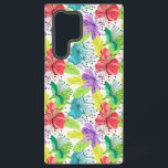 Coque Samsung Galaxy Fleurs colorées sans couture motif<br><div class="desc">Image simple,  moderne et élégante d'un arrière - plan en or métallique. Un accent rayé argenté.</div>