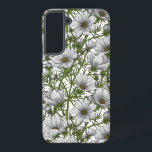 Coque Samsung Galaxy Fleurs cosmos blanches<br><div class="desc">Illustrations vectorielles dessinées à la main avec fleurs cosmos roses</div>