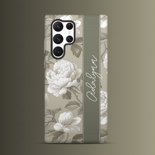 Coque Samsung Galaxy Fleurs dans la Sauge