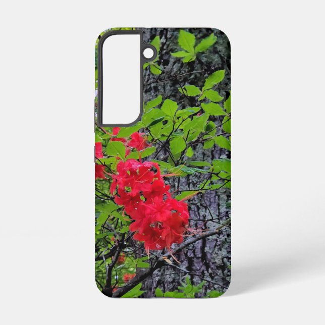 Coque Samsung Galaxy Fleurs d'Azalée Rouges (Verso)