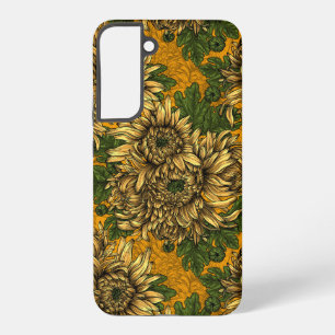 Coque Samsung Galaxy Fleurs de chrysanthème jaunes