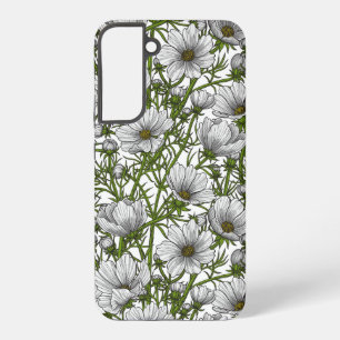Coque Samsung Galaxy Fleurs de cosmos blancs