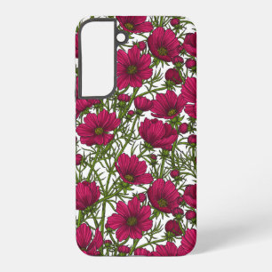 Coque Samsung Galaxy fleurs de cosmos rose