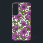 Coque Samsung Galaxy Fleurs de cosmos violet<br><div class="desc">Illustrations vectorielles dessinées à la main avec fleurs cosmos roses</div>