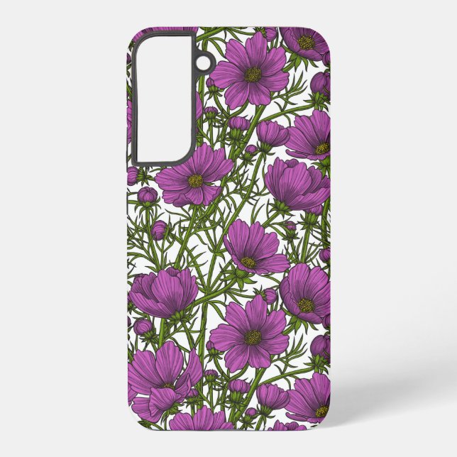 Coque Samsung Galaxy Fleurs de cosmos violet (Verso)