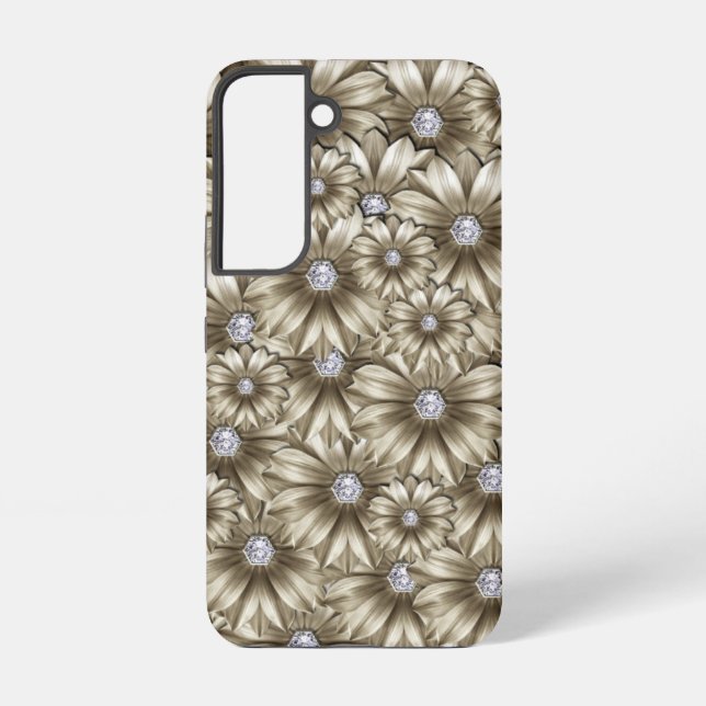Coque Samsung Galaxy Fleurs de Diamant Gemme (Verso)