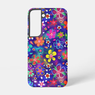 Coque Samsung Galaxy Fleurs de doodle bohème colorées