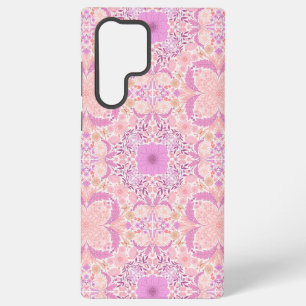Coque Samsung Galaxy Fleurs de jardin rétro en rose