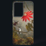 Coque Samsung Galaxy Fleurs de passion avec tête de colibris<br><div class="desc">Coque Samsung Galaxy avec peinture à l’huile de Martin Johnson Heade,  Passion Flowers with Hummingbirds (1883). Deux colibris se perchent à côté de belles fleurs rouges de la passion. Un cadeau fabuleux pour les amateurs d'art floral et d'art américain !</div>