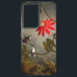 Coque Samsung Galaxy Fleurs de passion avec tête de colibris<br><div class="desc">Coque Samsung Galaxy avec peinture à l’huile de Martin Johnson Heade,  Passion Flowers with Hummingbirds (1883). Deux colibris se perchent à côté de belles fleurs rouges de la passion. Un cadeau fabuleux pour les amateurs d'art floral et d'art américain !</div>