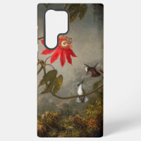 Fleurs de passion avec tête de colibris