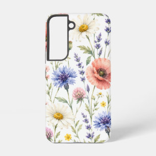 Coque Samsung Galaxy Fleurs de prairie aquarelle