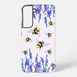 Coque Samsung Galaxy Fleurs de printemps et abeilles volent
