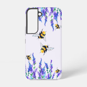 Coque Samsung Galaxy Fleurs de printemps et abeilles volent