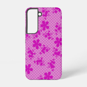 Coque Samsung Galaxy Fleurs en dentelle rose vif pour Samsung Galaxy S6