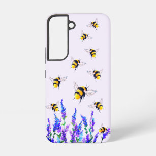 Coque Samsung Galaxy Fleurs et abeilles volant Samsung Galaxy Coque cad