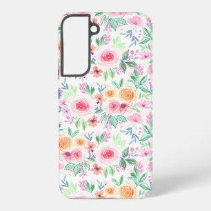 Coque Samsung Galaxy Fleurs et feuilles à l'aquarelle