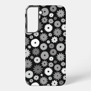 Coque Samsung Galaxy Fleurs monochromes à motif répétitif