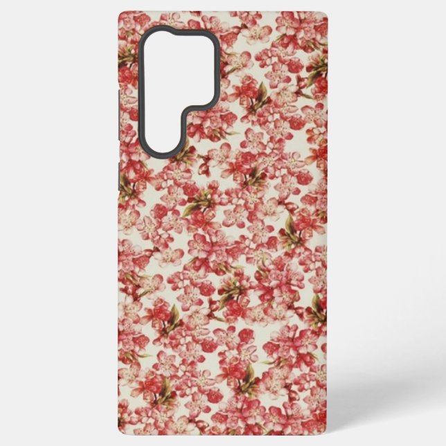 Coque Samsung Galaxy Fleurs roses vintage (Verso)
