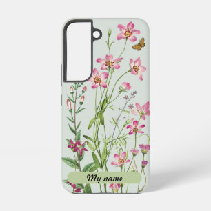 Coque Samsung Galaxy Fleurs sauvages roses vintage - Personnaliser