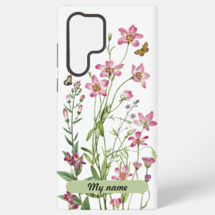 Coque Samsung Galaxy Fleurs sauvages roses vintage - Personnaliser