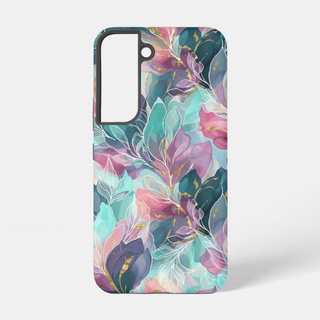 Coque Samsung Galaxy Fleurs Tons de Bijoux (Verso)