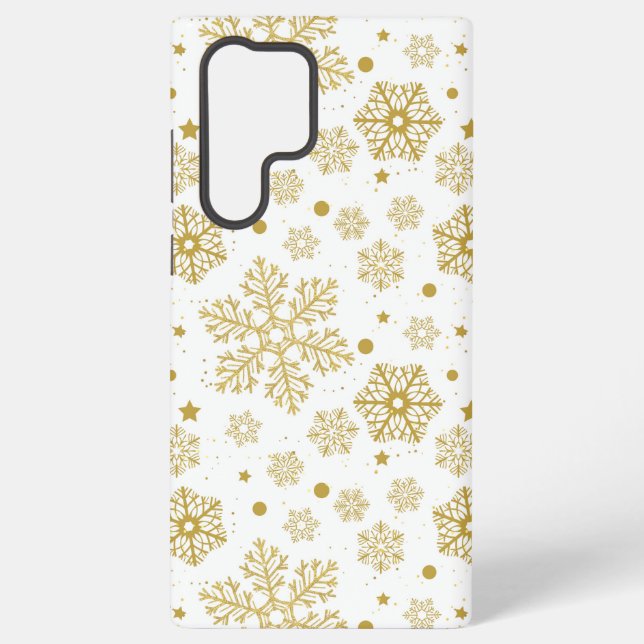 Coque Samsung Galaxy Flocons d'or (Verso)