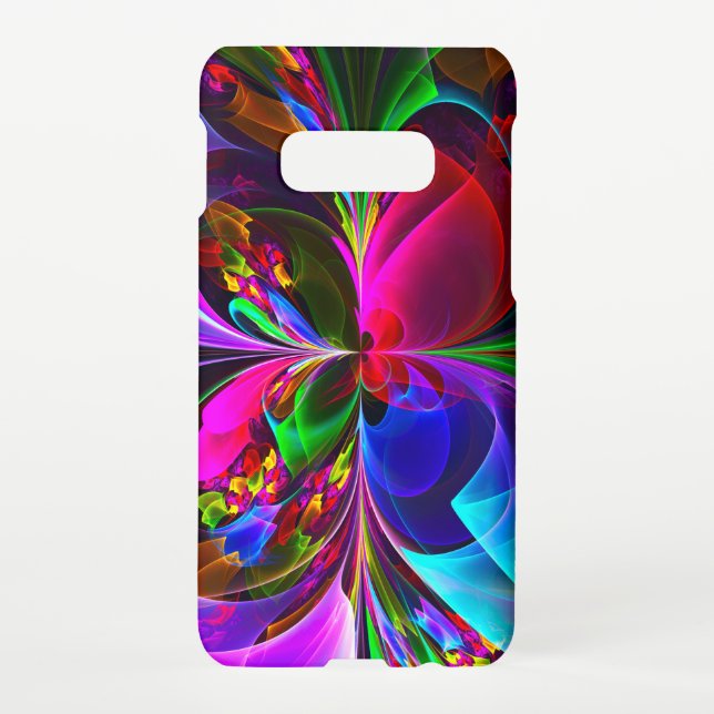 Coque Samsung Galaxy Floral moderne Art Abstrait Rouge Bleu Motif #12 (Dos)