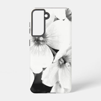 Coque Samsung Galaxy Floral noir et blanc gras