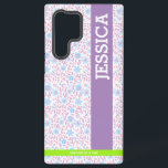 Coque Samsung Galaxy Floral Nom personnalisé Samsung Coque<br><div class="desc">Gardez votre téléphone Samsung protégé et élégant avec ce coque floral personnalisé avec votre nom dans un design moderne. Customisez facilement avec vos détails, choisissez parmi différents modèles Samsung et types de coques, et créez un look qui est le vôtre. Durable, léger et fonctionnel, ce coque personnalisé est parfait comme...</div>